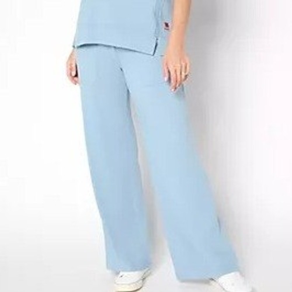 Peace Love World Plus 4X Tall‎ Blue Whisper French Terry Wide Leg Pants A692011
